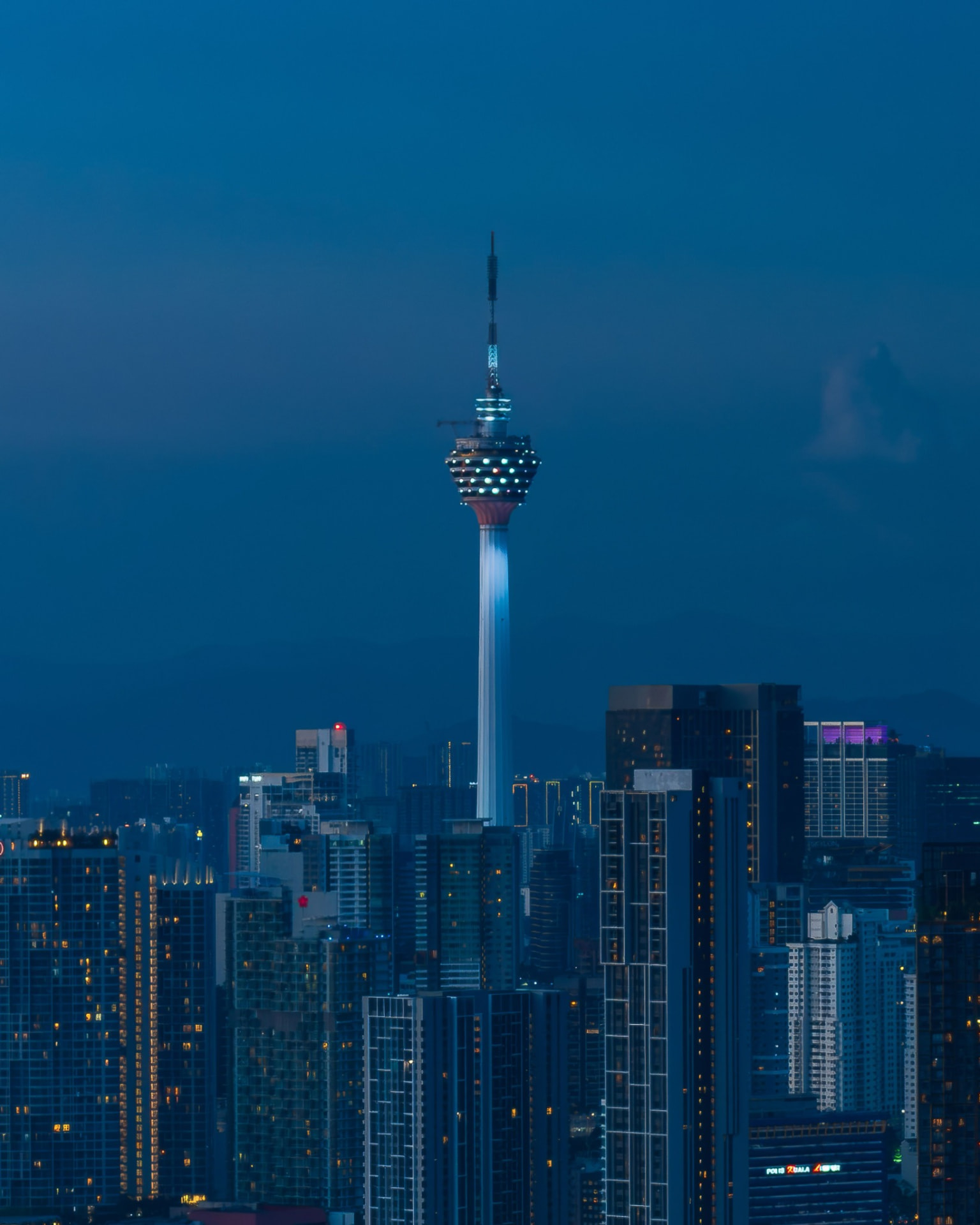 Kuala Lumpur tower at night