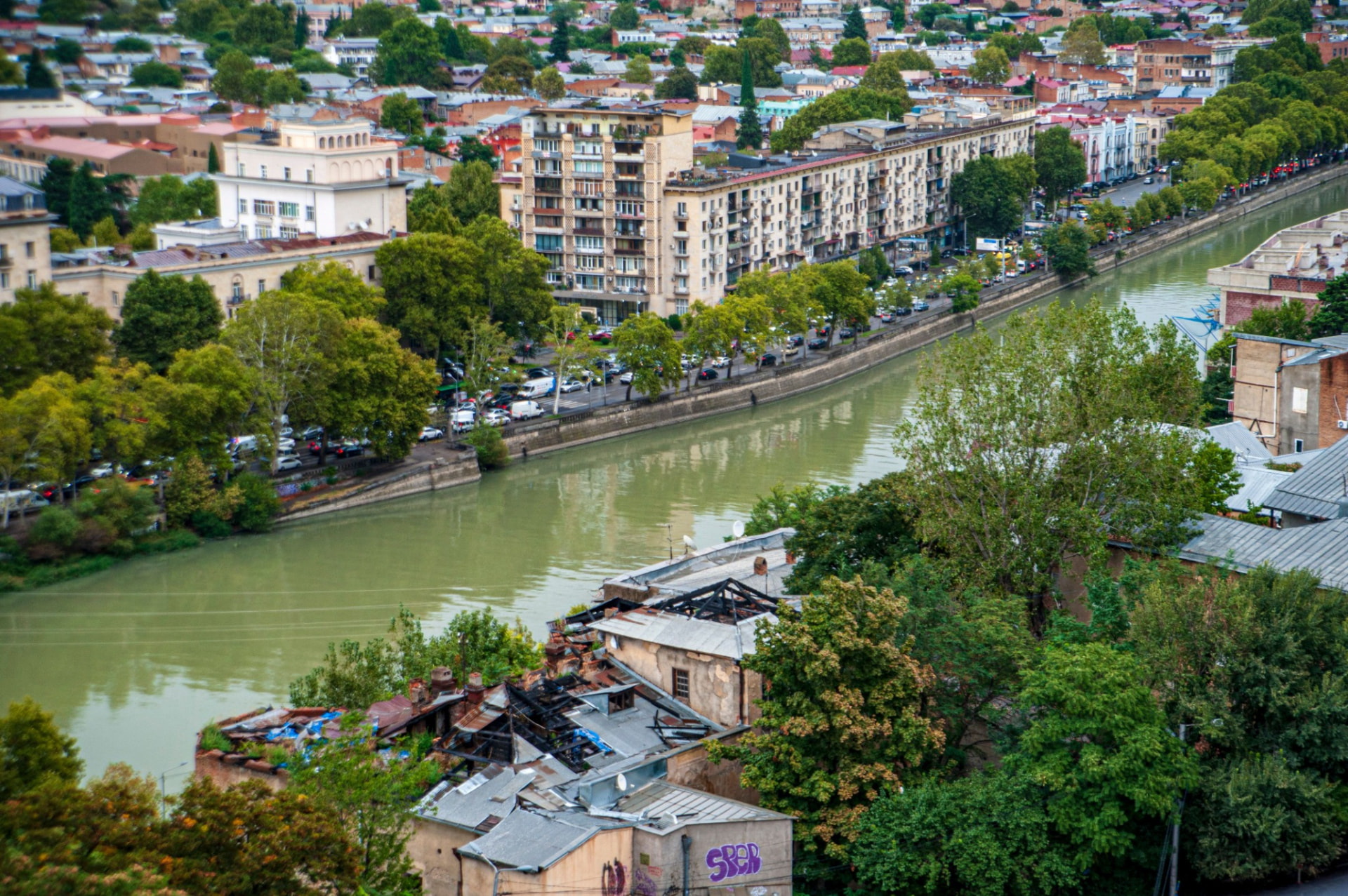 Tbilisi riverside neighbourhood