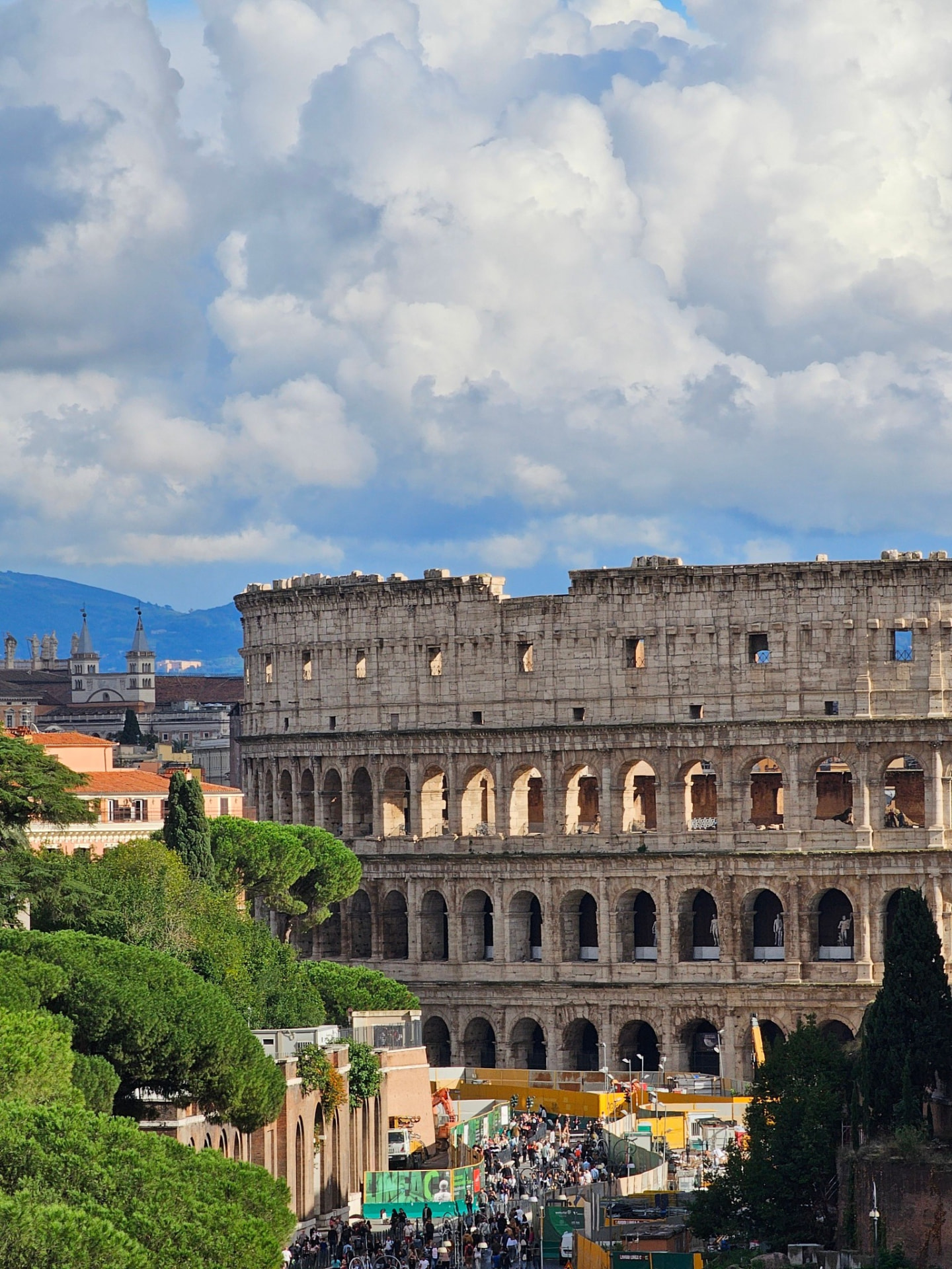 The Colosseum beneath a blue sky